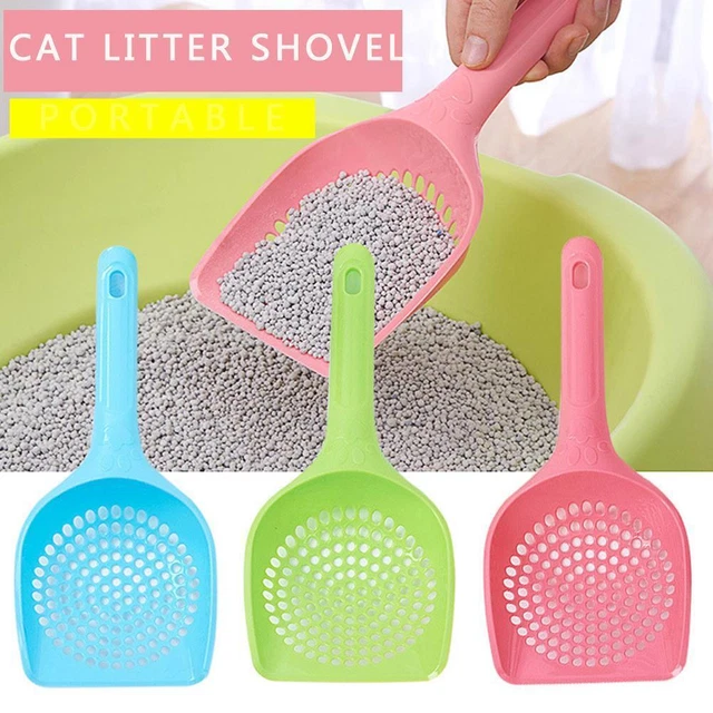 Paleta de arena para gatos de plástico arena para mascotas perros taladro cuchara de limpieza herramientas M3N3