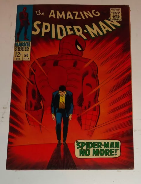 Amazing Spider-Man #50 Key Issue First Kingpin Looks Vf 8.0 But Chip On Rear Cov