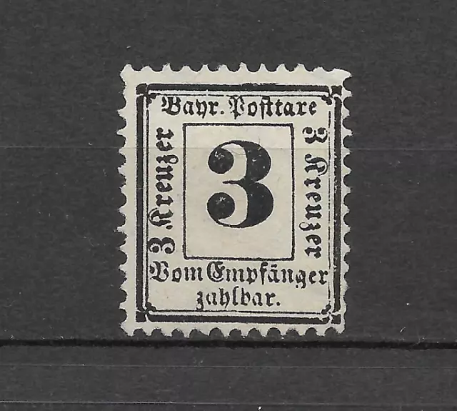 Altdeutschland Bayern - Portomarke - Nr. 3 X - ungebraucht