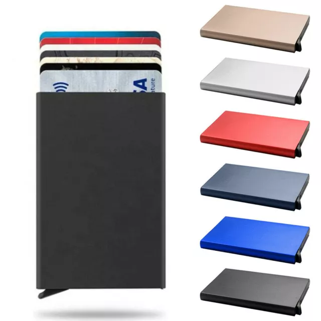 RFID Blocking Aluminum Slim Wallet ID Credit Card Holder Case Protector Purse