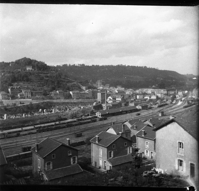 LONGWY 1909 - Négatif Verre - La Gare Cité Merlin - 1250-5