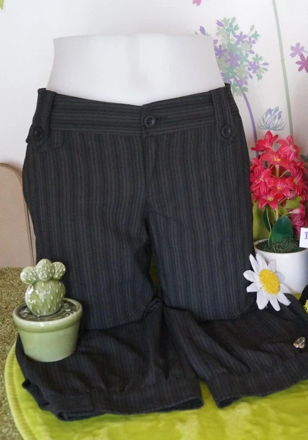 Pantalon Court Femme Mi-saison Jacqueline Riu - Taille 38 - Rayé Léger - TBE