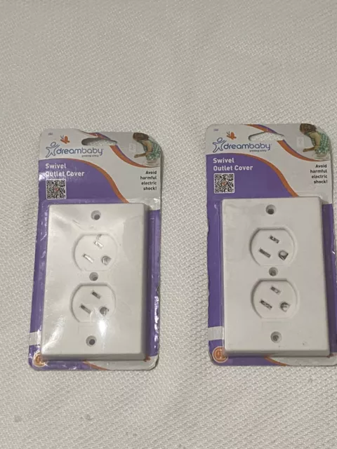 Dreambaby Swivel Outlet CoverWhite Model L861 Lot Of 2