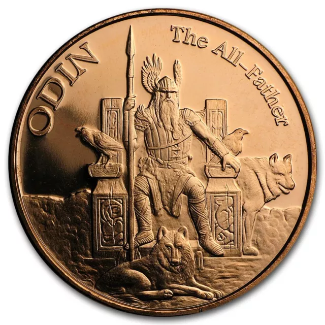 Norse God Series | 1st of 5 Odin The All-Father | 1 oz .999 Fine Cu Copper Round