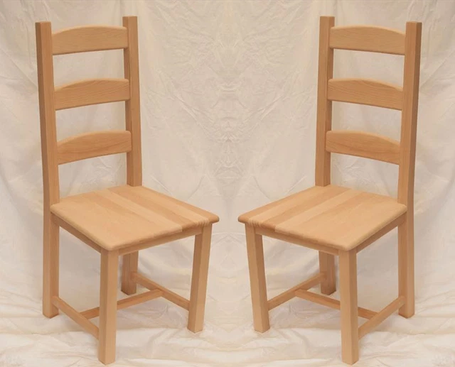 Unfinished ladder back chairs discount with rush seats