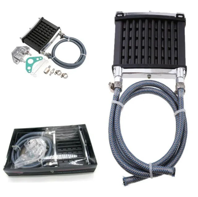 PRO Motorcycle Engine Oil Cooler Cooling Radiator Metal w/Aluminum Parts Durable