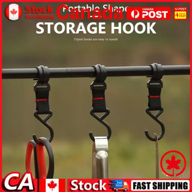 Hanging Storage Rack Camping Moveable Hooks S-Shaped Hook for Hiking (5pcs) CA