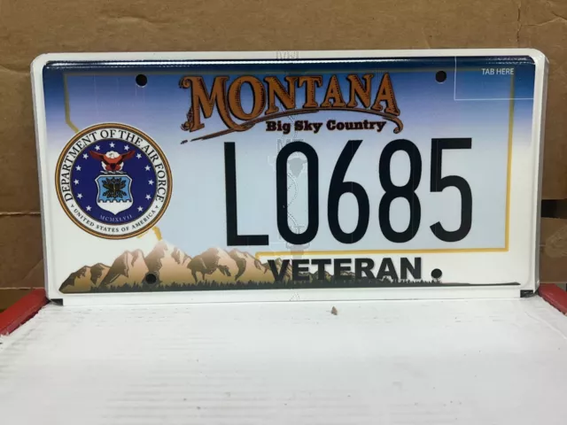 2006 United States Air Force Veteran Montana License Plate