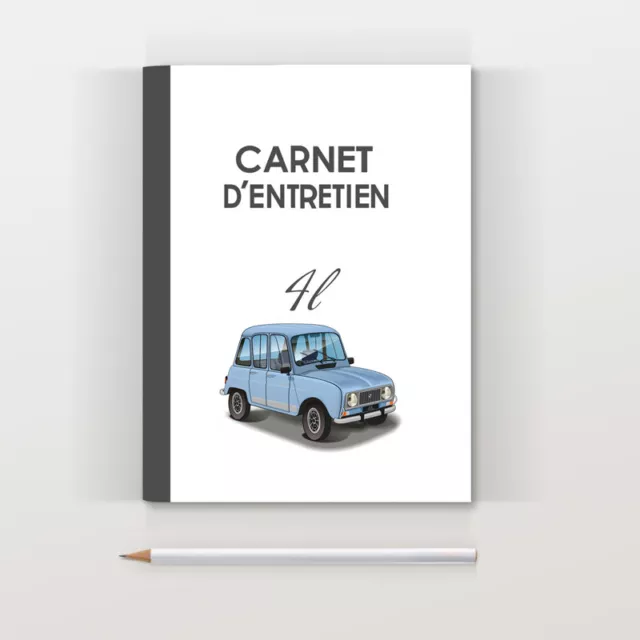 Carnet d'entretien Renault 4L R4 Clan couleur brume document 4L
