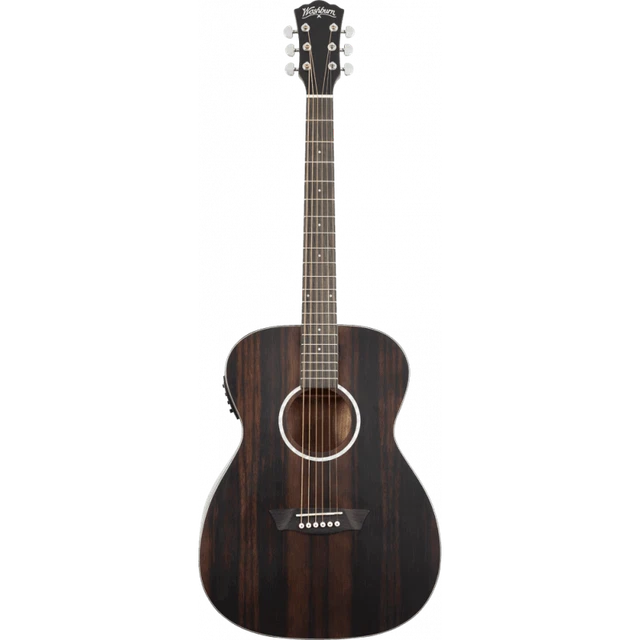 Washburn DEEPFOREST-E-FE - Guitare électro-acoustique auditorium - Ebony Matte