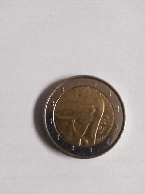 Piéce de 2 Euros RARE  " 250 ANNIVERSAIRE DU RUBAN ROSE "  1992-2017