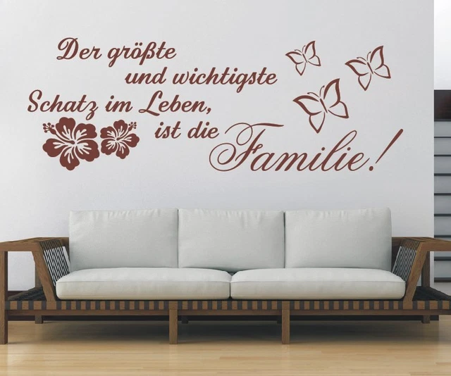 WANDTATTOO LEBEN FAMILIE Der größte und wichtigste Schatz im
