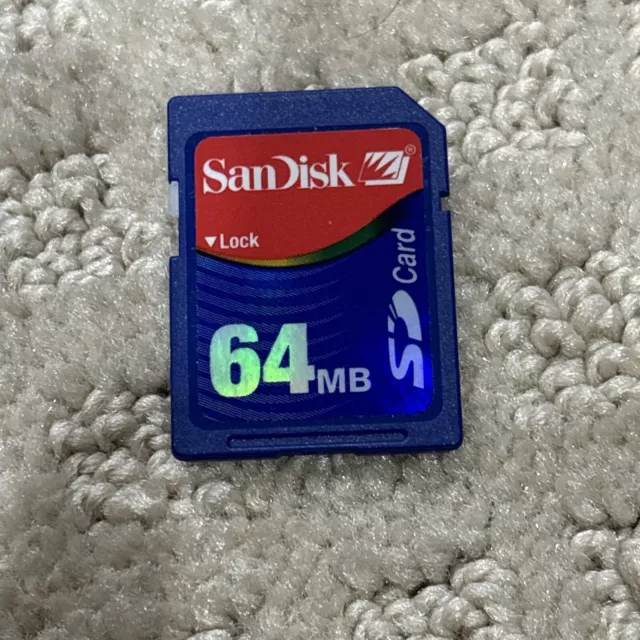 SanDisk SD 64MB Memory Card Vintage TESTED