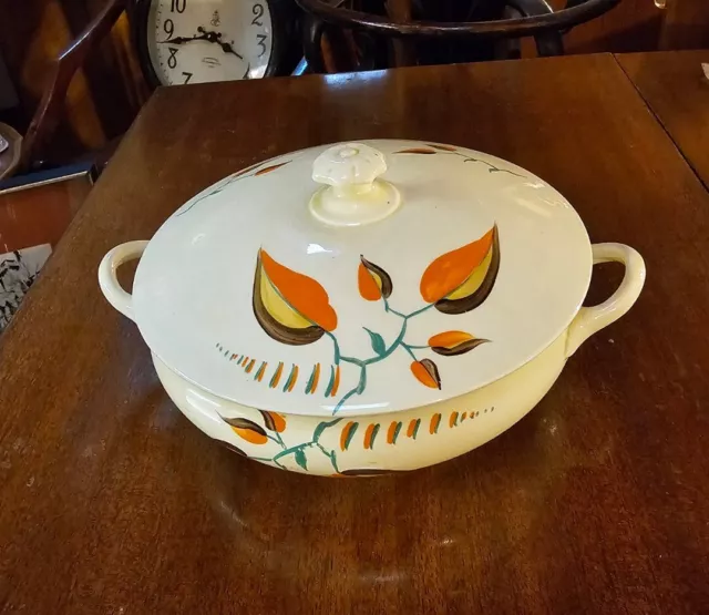 Clarice Cliff Sister Dolly Cliff Art Deco Wilkinsons Tureen 1930s rare 10 inch