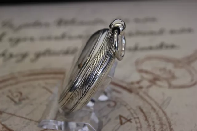 Schöne antike massiv Silber Taschenuhr fusee pocket watch P.HOLLAND SWINTON 2