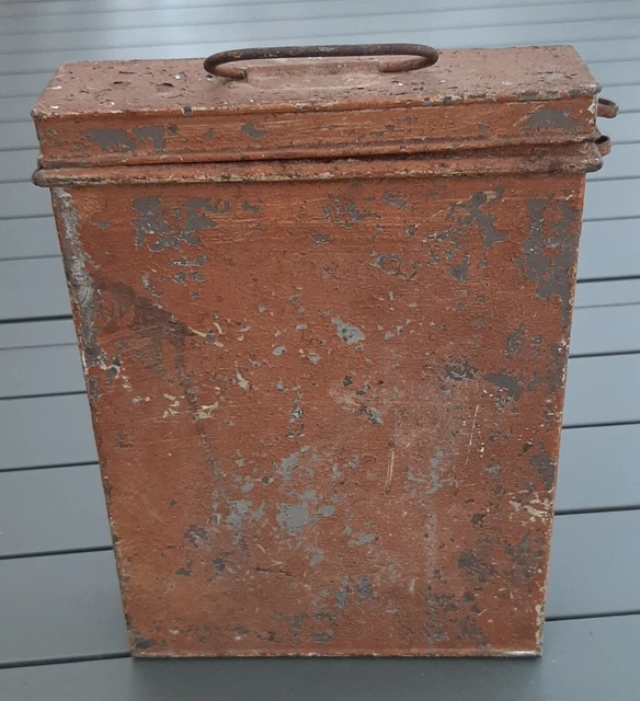 Boîte Métal Cuir WW1/WW2 - Cavalerie Motocycliste Français Ou Allemand - Authentique