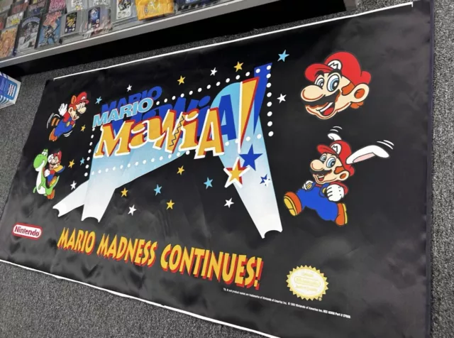 🔥 Official Mint Super Mario Mania AUTHENTIC Cloth Store Display Banner! 🔥