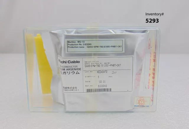 Hitachi GAAS-EPW-T62.5(100)-PHBT-CK7 GaAs Epitaxail Wafe 100mm 5-Piece *new surp