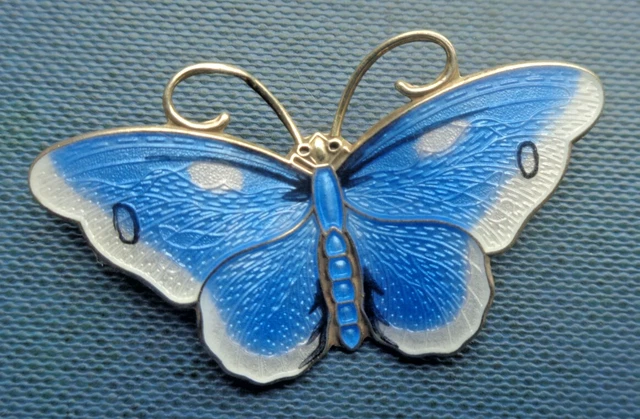 Broche Papillon En Argent Sterling Émaillée Verte Edvin