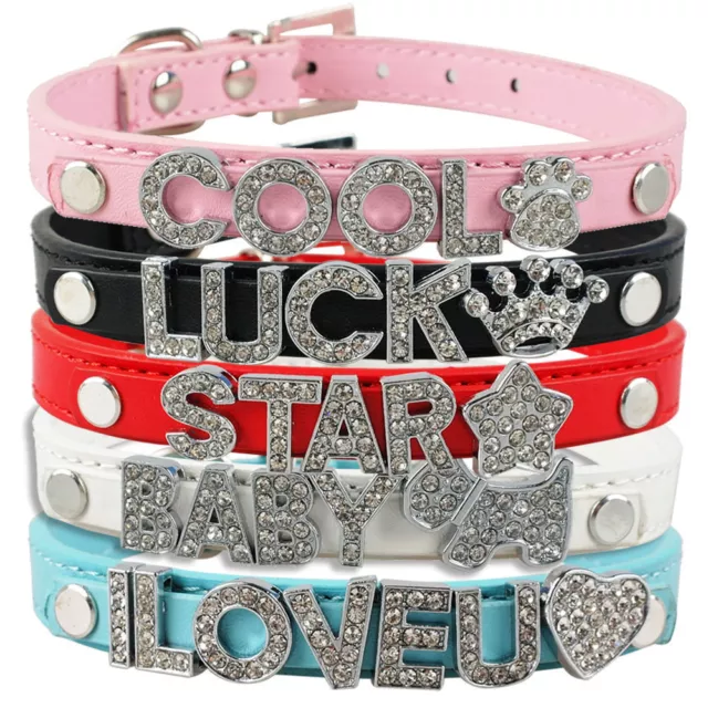 Personalized Plain Style Pet Dog Puppy Collar Buckle Customized DIY Name Letter