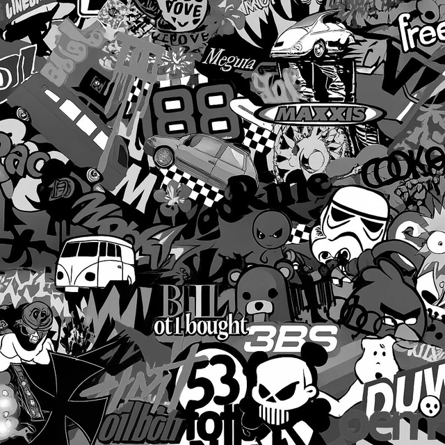 NEW 80's Colour STICKERBOMB SHEET-X1 - 1m X 1m (EURO/ DRIFT/JDM/CARTOON
