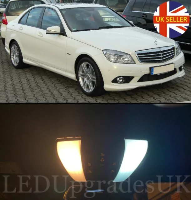 Mercedes C Class Saloon W204 Full Interior White LED Kit - Plus License Plate