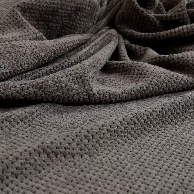 New Grey Soft Thick Brick Pattern Jumbo Corduroy Upholstery Fire Treated Fabric