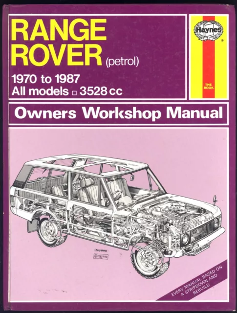 Range Rover V8 (Petrol) 1970-1987 All Models 3528 cc Haynes Workshop Manual 606