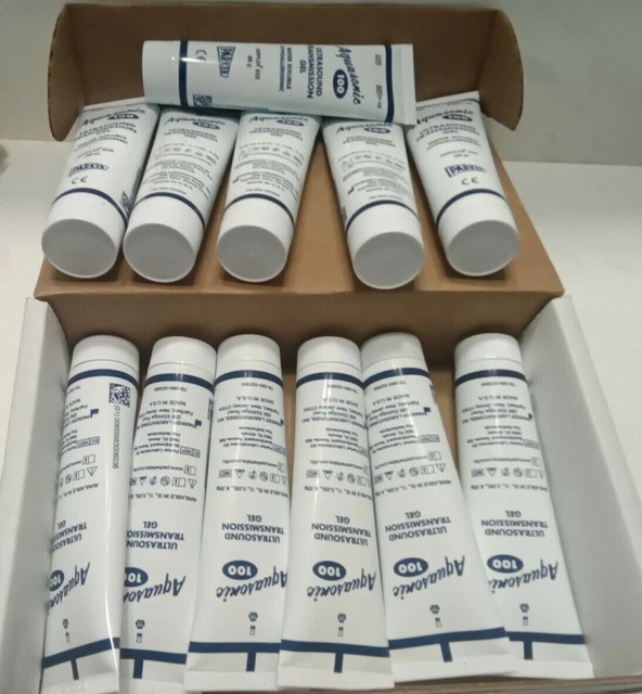 Parker Aquasonic 100 Untrasound Transmission Gel Pack Of 12 Exp 03-24-2026