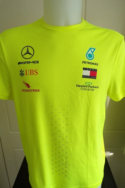 T-Shirt Mercedes Amg Petronas F1 Team Emissione Hi Viz Uomo Medio Tommy Hilfiger