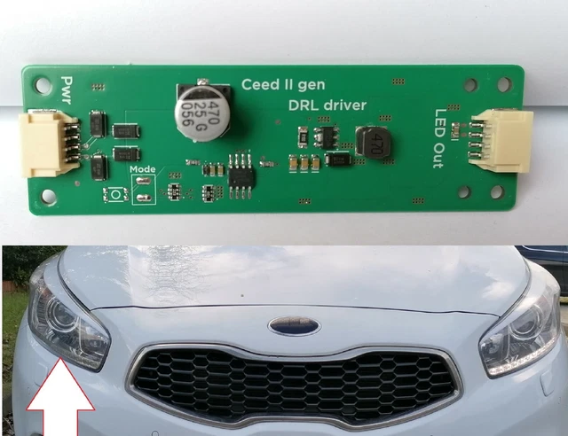 KIA Ceed JD LED Driver DRL Controller Platine zur Reparatur Tagfahrlicht