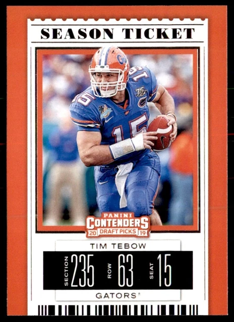 2019 Panini Contenders Draft Picks Collegiate Tim Tebow Florida Gators #94