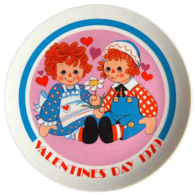 Vintage Raggedy Ann & Andy Valentines 1979 SCHMID Porcelain Collector's Plate!