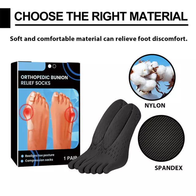 1 paio di calze morbide cura dei piedi Big Toe Bunion Corrector