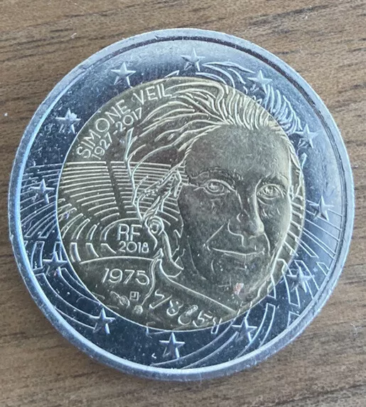 pièce de 2 euros rare 2018 Simone Veil