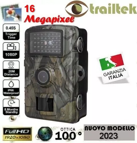 Fototrappola Mimetica Spia Videocamera - Risoluzione 16Mp - Video Full Hd