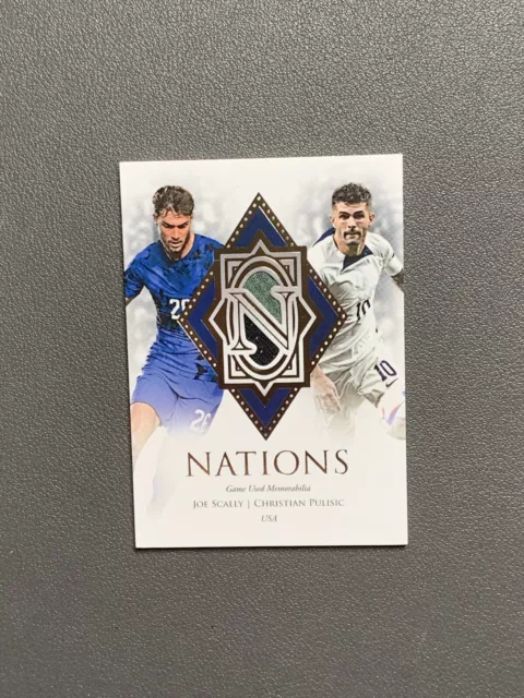 2023 Futera Soccer Christian Pulisic JOE SCALLY Nations Jersey /30 USMNT!