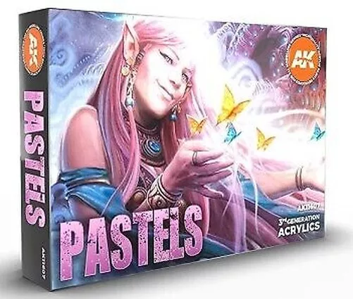 Ak Interactive 11607 Pastelle 3G Acrylfarbe Set (6 Farben) 17ml Flaschen