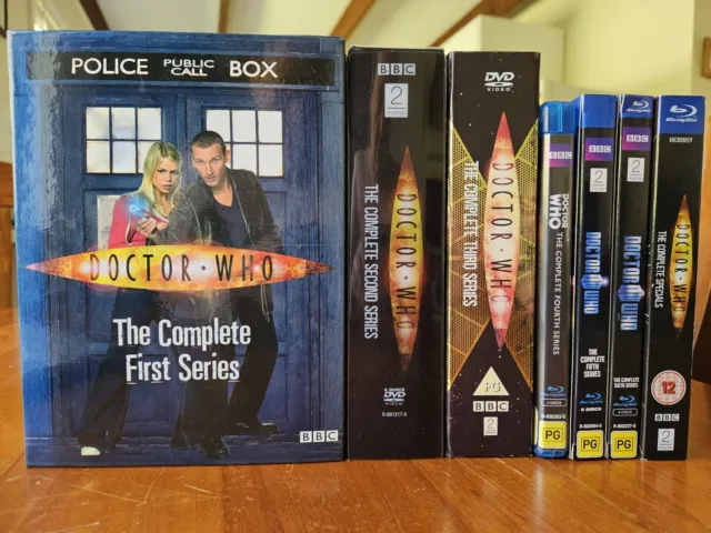 Doctor Who Bundle Series 1 2 3 DVD 4 5 6 & Specials Blu-ray Series 1 Tardis Box