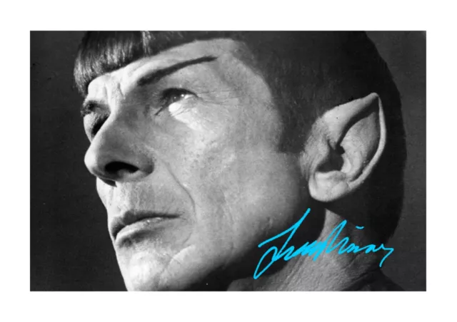 Leonard Nimoy (3) Spock Star Trek A4 signed mounted poster. Choice of frame.