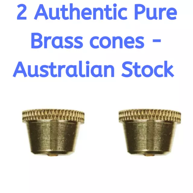 2 X Bonza Bucket Brass Cone Piece Brass Bowl Cone for Billy Stem Smoking