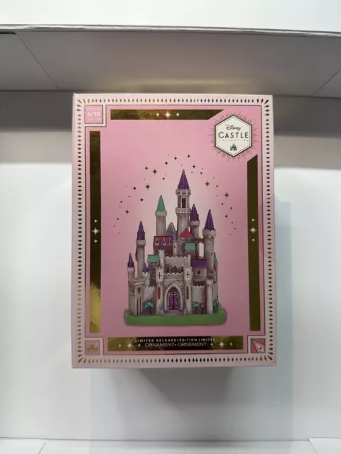 NEW - Disney Castle Collection 6/10 Sleeping Beauty Aurora Castle Ornament  