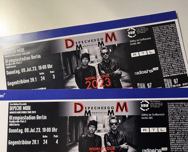 Depeche Mode Tickets 9.7.2023 Berlin 2023 2 x Sitzplatz