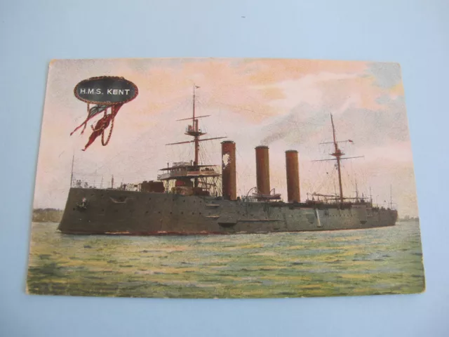 HMS Kent Ship Postcard