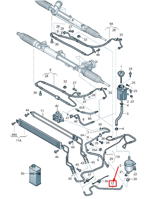 Pompe De Direction Assistée à Réservoir Intégré - Jeep Grand Cherokee Wj 40l 1999 2004 52088452ad