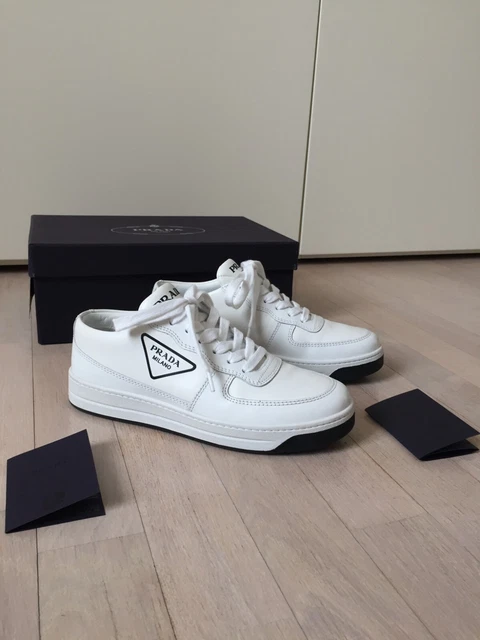 SCARPE SNEAKERS PRADA Modello 1B796M Donna Bianche Numero 35 In