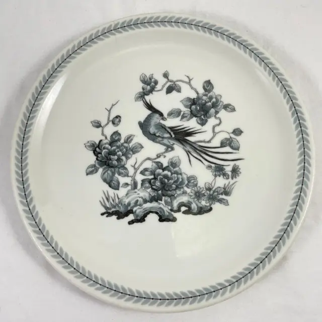 Bird & Flowers Salad Plate Syracuse China 1930’s Restaurant Ware 9" Luncheon