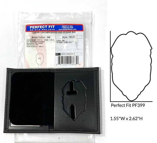 Perfect Fit 100-D2 Book Dress Leather Badge & Id Case Eagle & Circular Ptrn B38