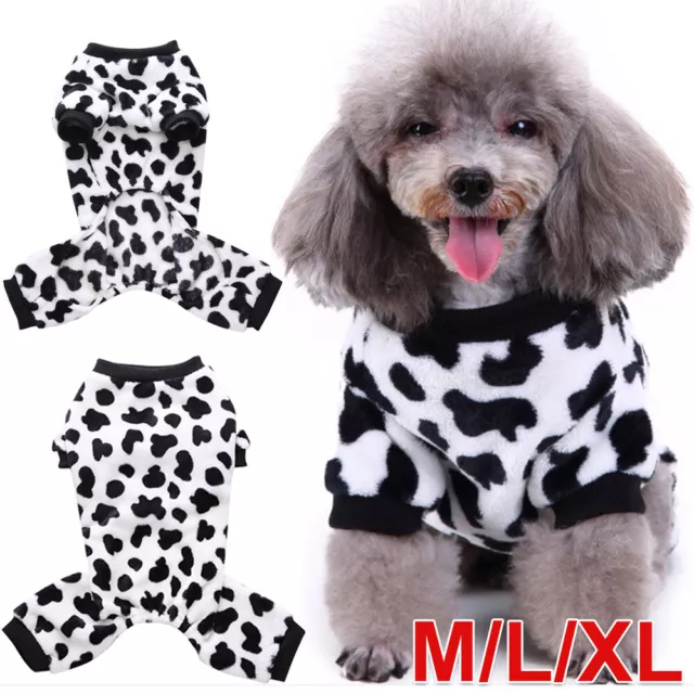 Pet Pajamas Puppy Dog Winter Warm Sleepwear Pyjamas Fleece House Coat Clothes