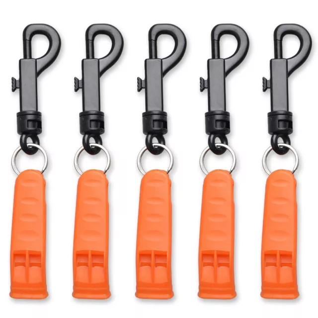 Essential 5 Pack Safety Whistle for Outdoor Activities Camping Hiking Boating